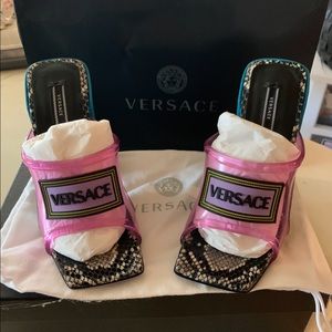 Versace 90s nineties platforms mules sandal